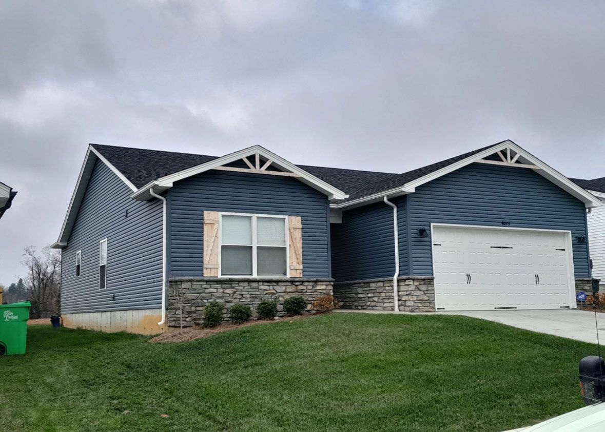 Blue Siding of House — Palmyra, IN — Dunn Remodeling Company