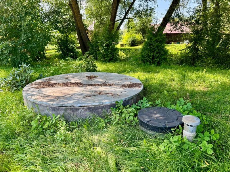 A Septic Tank in a Garden — Shreks Septic Services in Gowrie Junction, QLD