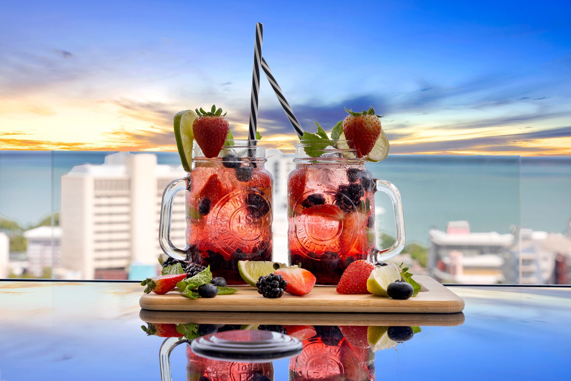 Two Mason Jars Are Sitting on a Cutting Board — Zen Luxury Retreats in Darwin City, NT