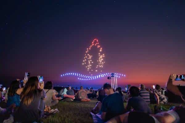 Drone Light Performance — Zen Luxury Retreats in Darwin City, NT