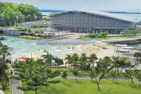 High View of a Wave Lagoon — Zen Luxury Retreats in Darwin City, NT