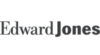 A black and white logo for edward jones on a white background.