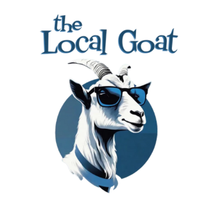 The logo for the local goat shows a goat wearing sunglasses.