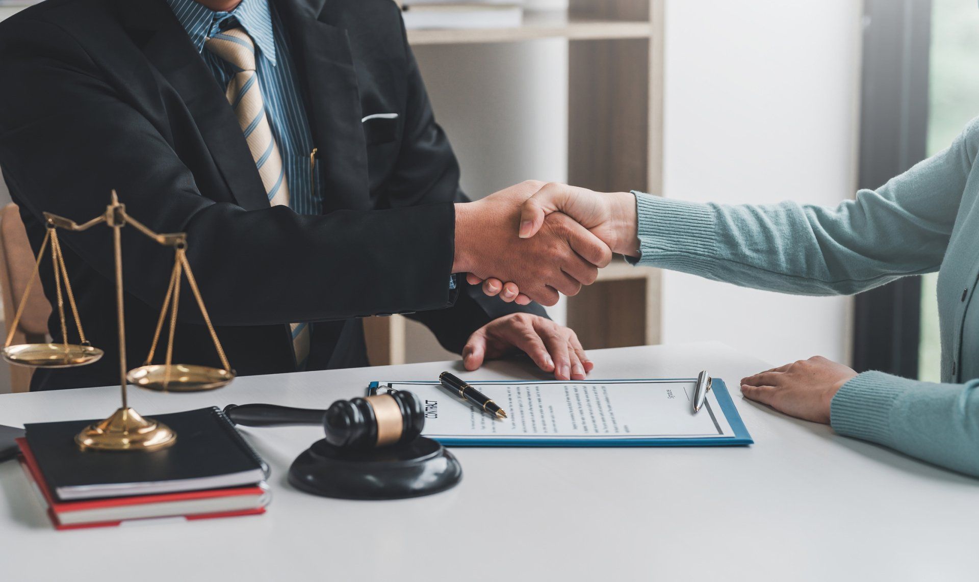 Lawyer Handshake To Client - Salem, OH - Troy D. Barnett LLC