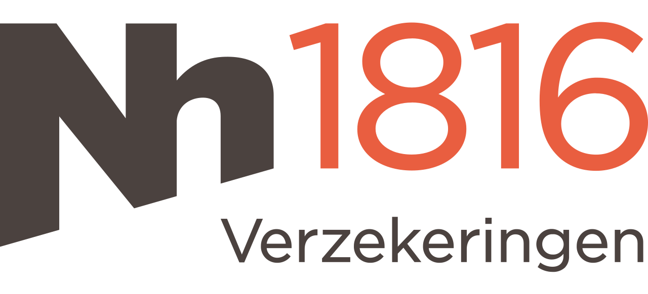 Logo of Nh1816 Verzekeringen in brown and orange text.