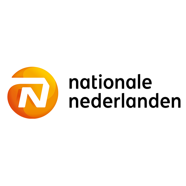 Nationale Nederlanden logo: orange circle with white 