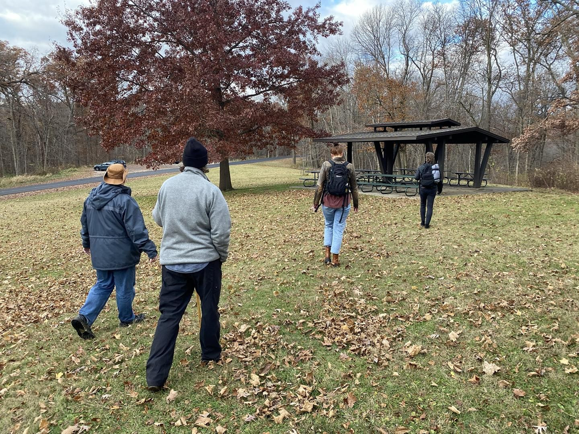 pagan community on a nature walk
