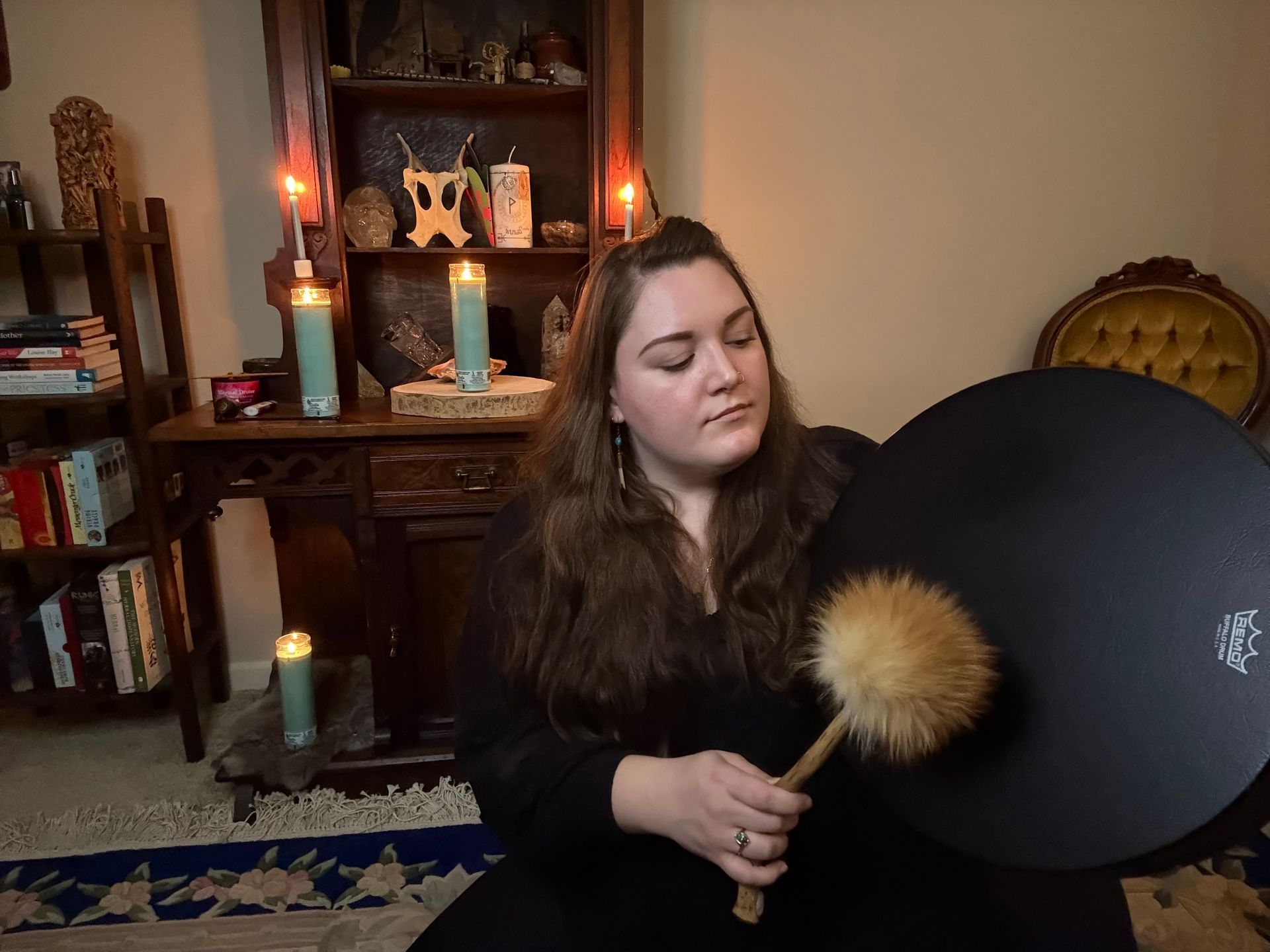 Laina with her remo drum