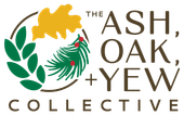 A logo for the ash oak + yew collective