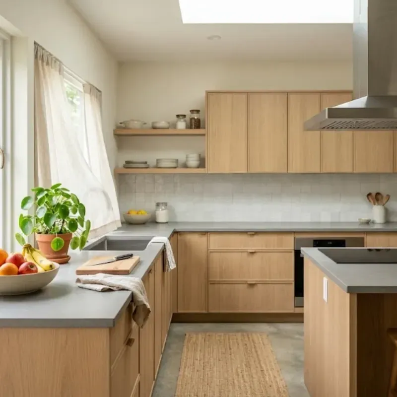 Eco-friendly kitchen remodel in Lafayette with low-VOC paint and healthy indoor air quality design