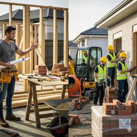 Home construction DIY vs professional builders