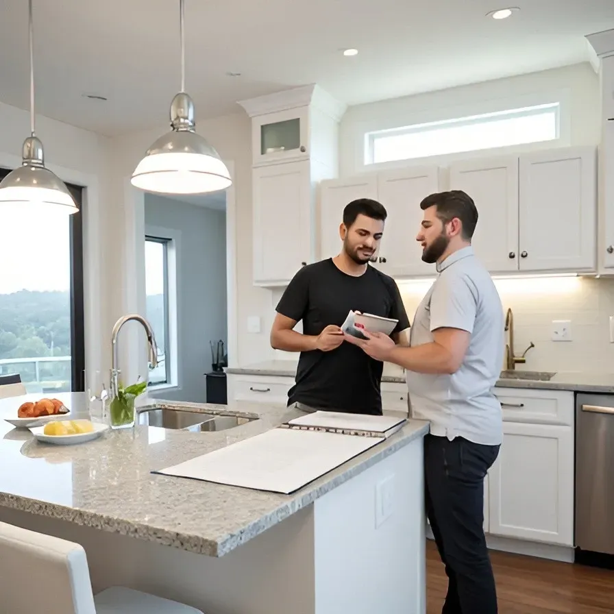 Kitchen remodeling contractor consultation in Lafayette