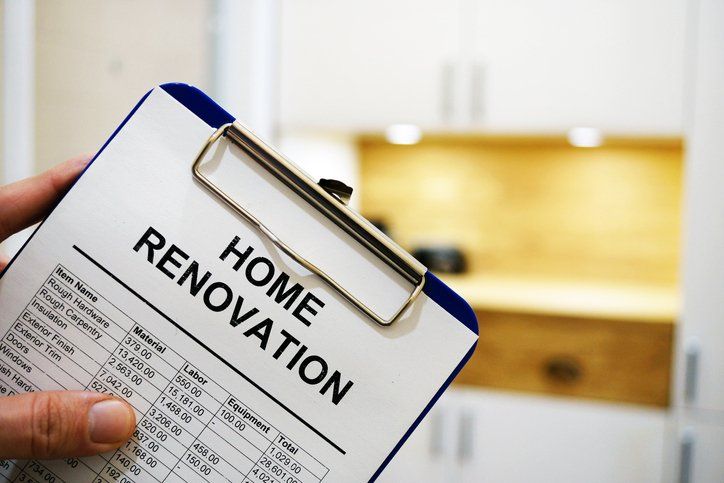 home renovation financing clipboard