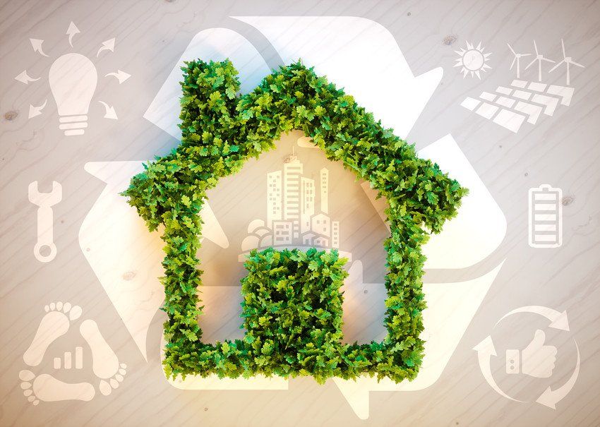 Eco house graphic