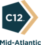 a logo for c12 mid-atlantic with an arrow pointing to the right