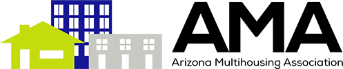 A logo for the ama arizona multihousing association