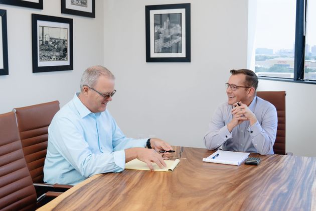 Two money managers having a meeting