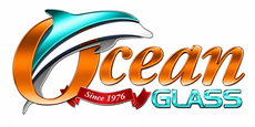 The logo for ocean glass has a dolphin on it.