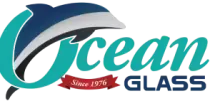 The logo for ocean glass has a dolphin on it.