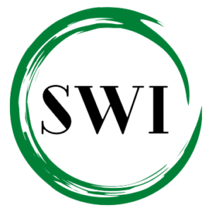 A green circle with the word swi inside of it