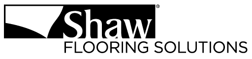 A black and white logo for shaw flooring solutions