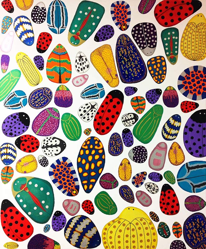 peintures d'insectes colorés