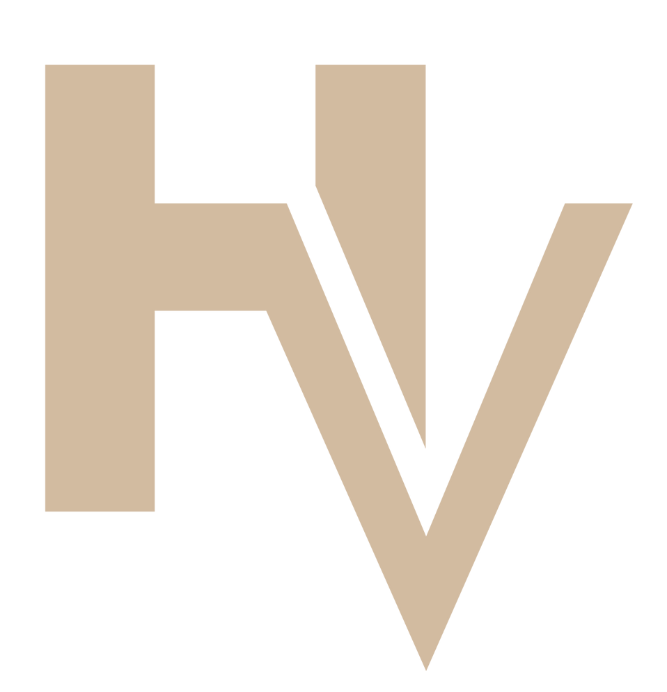 Tan monogram logo: