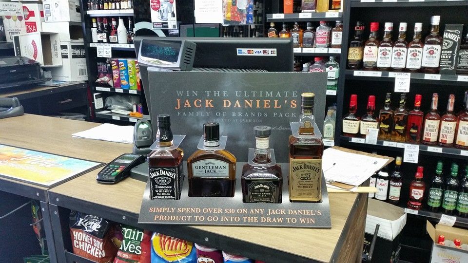 Jack Daniel's Promotion Display at a Liquor Store — BYO Cellars in Hamilton, NSW