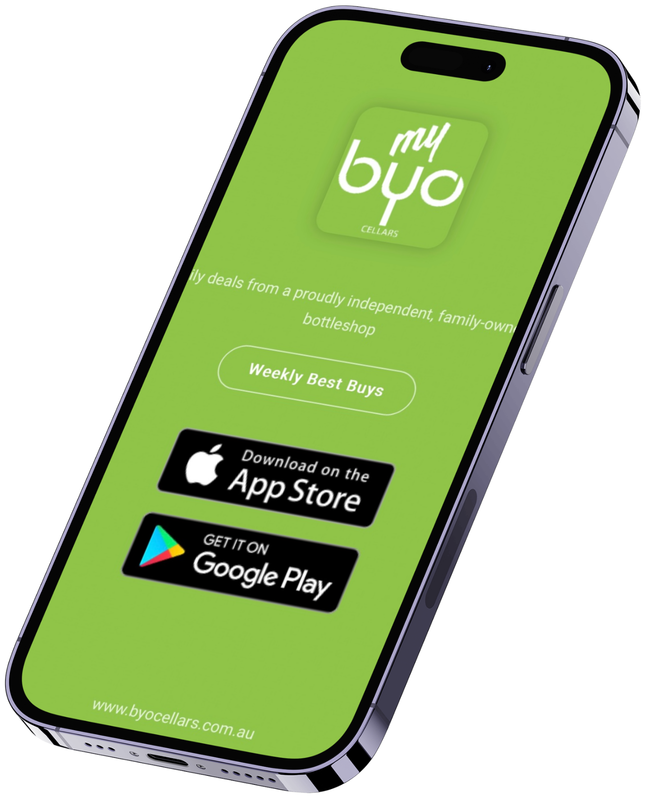 Bottle Shops Throughout NSW Smartphone displaying the