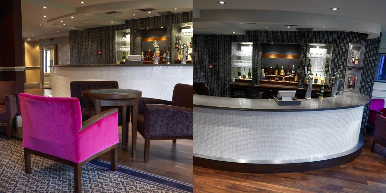 Hotel bar and reception interior design