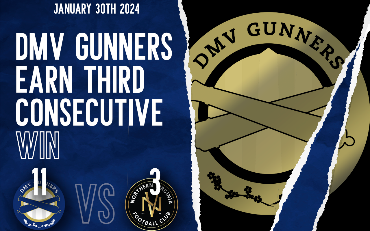 DMV Gunners earn third consecutive win by knocking off the two-time defending MASL3 Champions