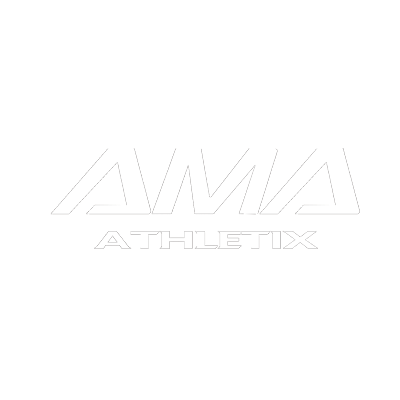 a white logo for a company called avia athletix on a white background .