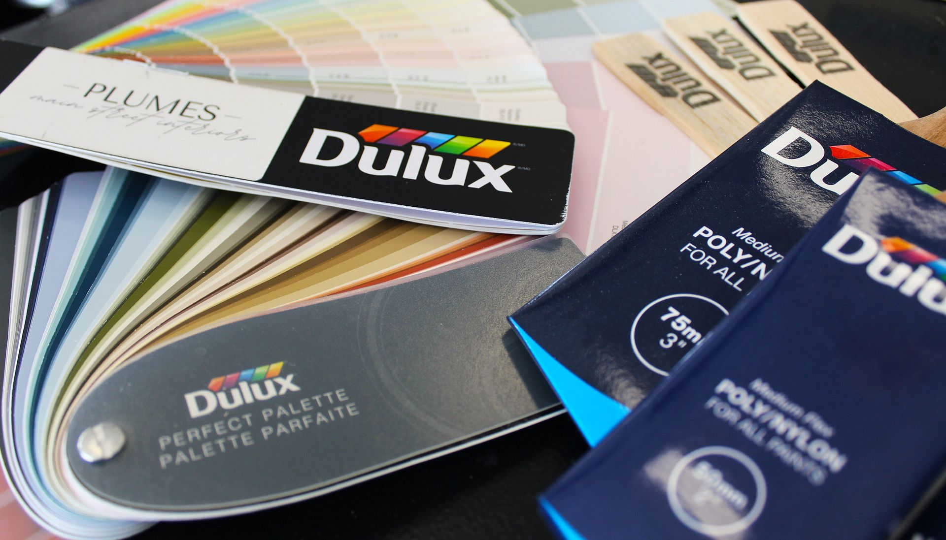 Dulux Paint Fandeck, Paint Brushes and Samples