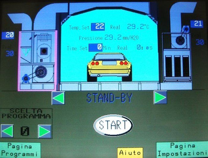 schermata di funzionamento impianto