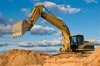 Track-type loader excavator at sand quarry - Heavy Construction in Galax, VA