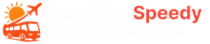 A logo for a travel company with a bus , airplane , and sun.