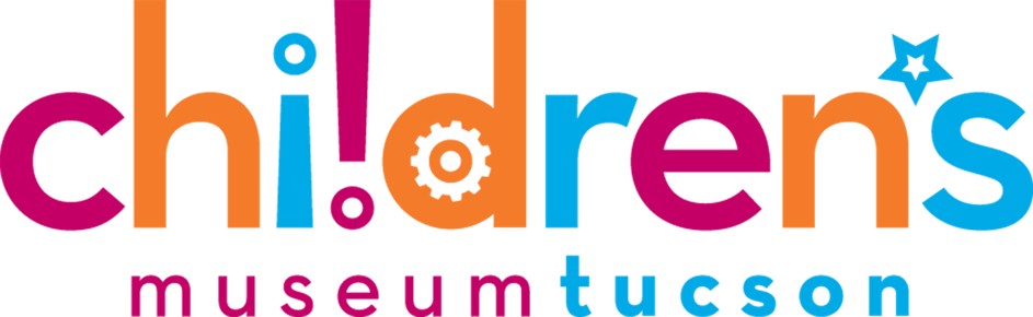 Children's Museum Tucson logo in colorful text with a gear symbol in the letter "d" and a star.