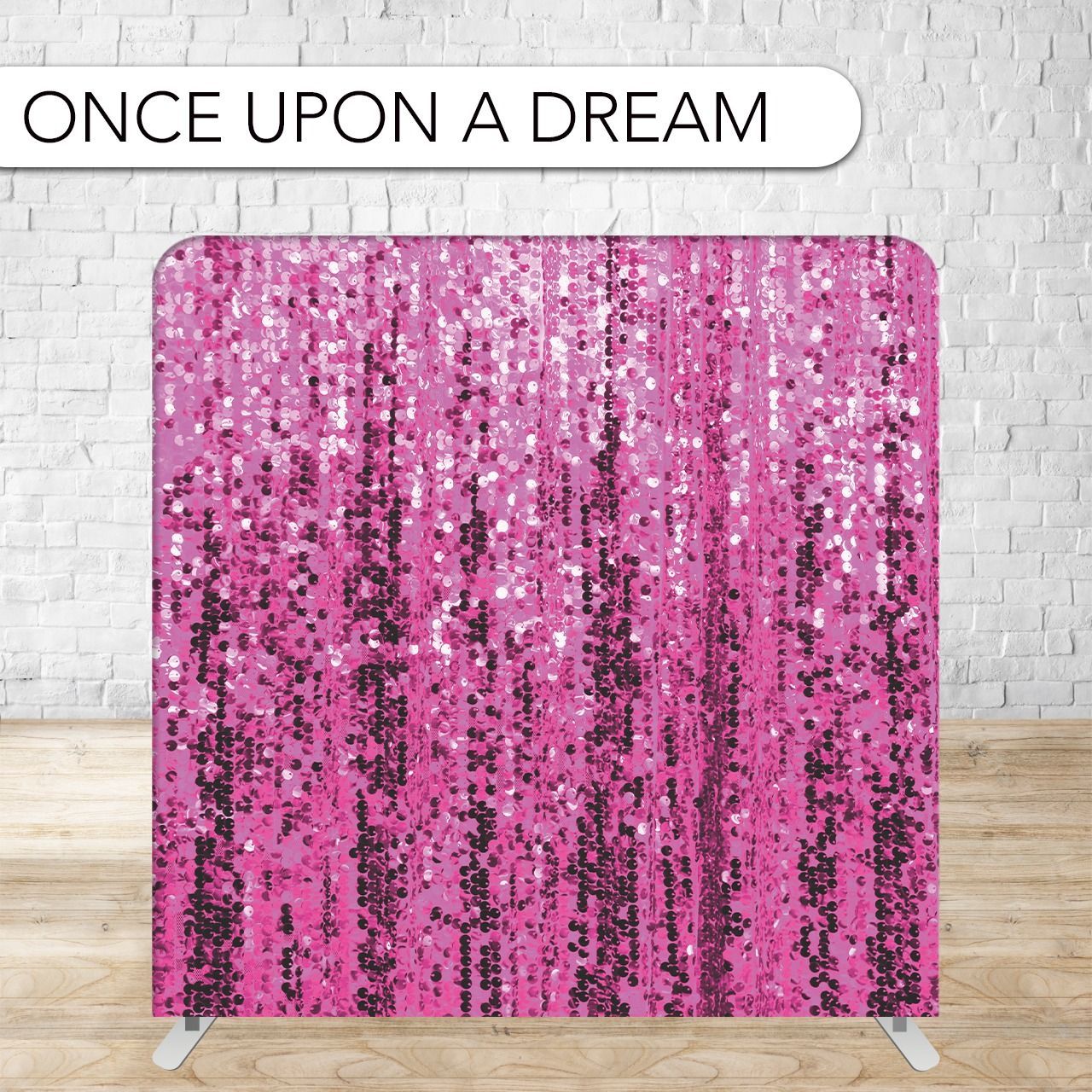 Pink glitter backdrop with 