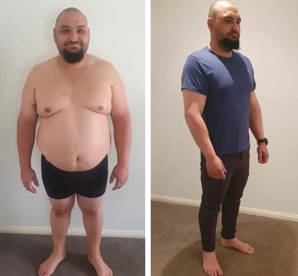 JWT Weight Loss older female client before and after photo showing weight loss, improved health, and sustainable results with personalized coaching