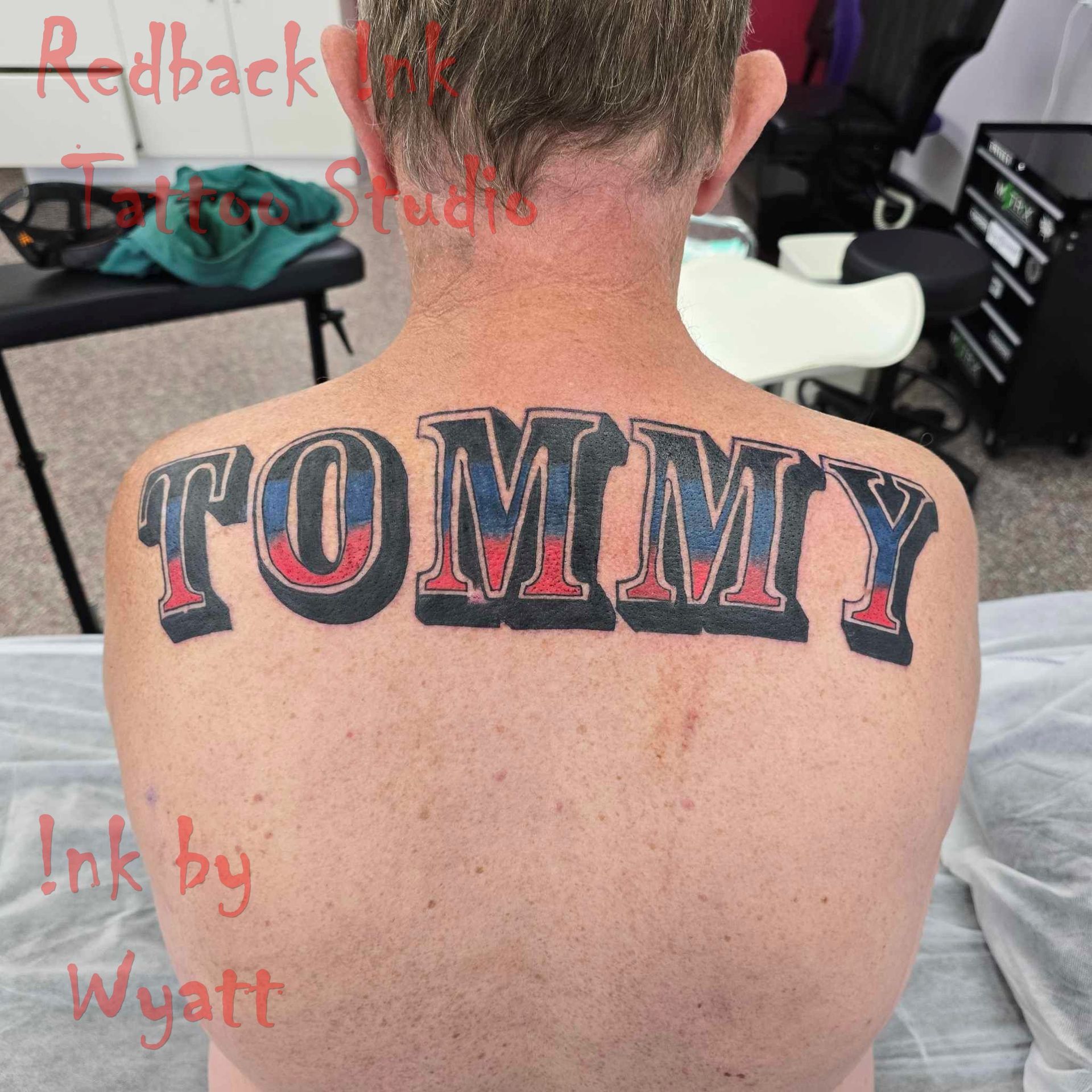 Tattoo on a Man's Back: 