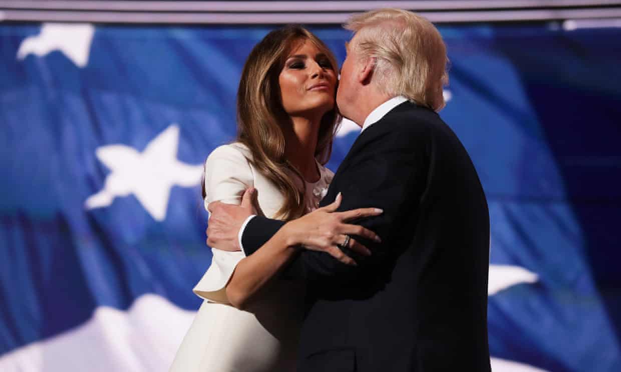 Donald and Melania Trump embrace