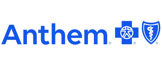 Anthem logo in blue with a cross and shield symbol.