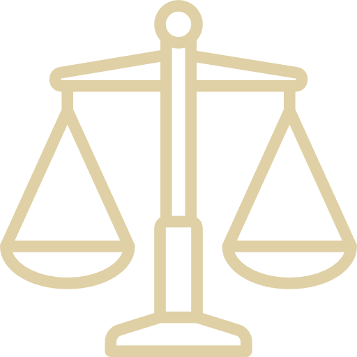 icona della bilancia della giustizia