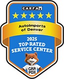 CarFax 2025 Top-Rated Service Center  | AutoImports of Denver