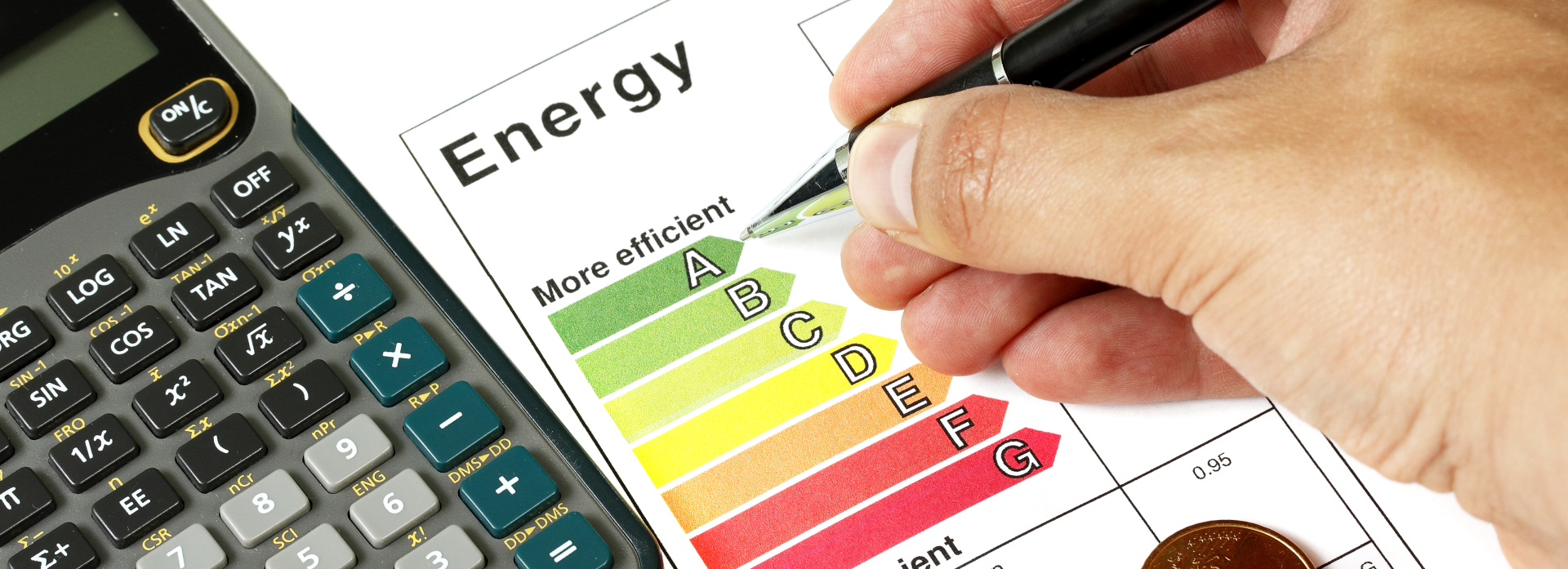 A Rated Energy Efficiency Photograph of EU Energy Rating Calculation