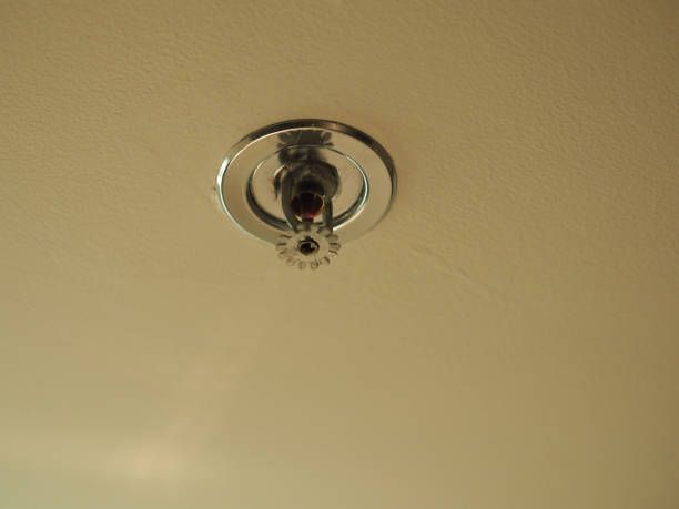 sprinkler on ceiling fire alarm device