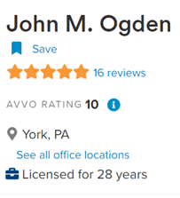 John M. Odgen Avvo — York, PA — John M. Ogden