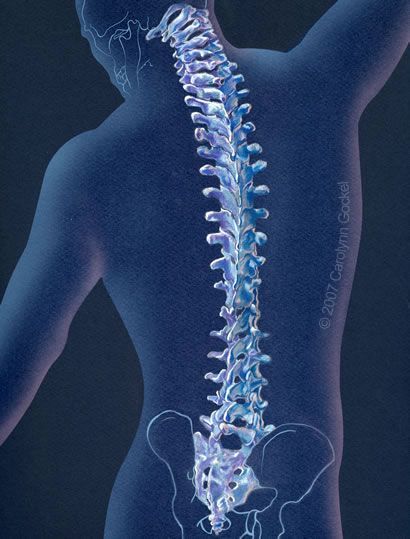 A person holding their lower back, which is highlighted with a glowing orange light to signify pain or injury.