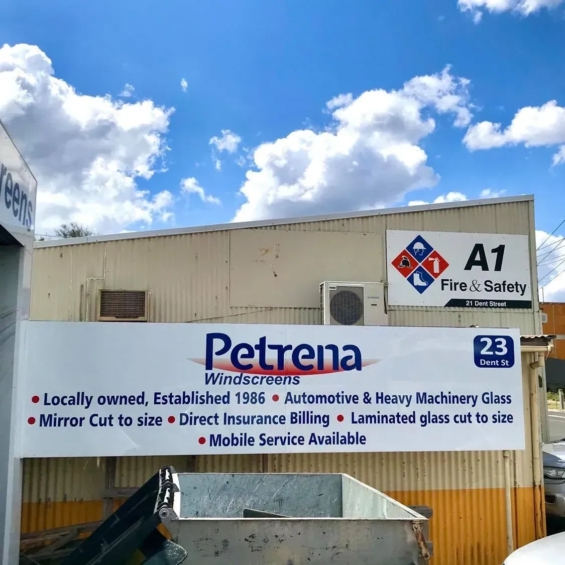 A Building With A Sign That Says Petrena On It — Petrena Windscreens In Oakey, QLD