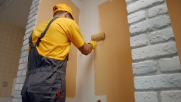 Professional painters working on a commercial painting project in Townsville QLD.